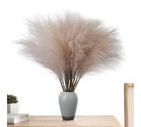 Faux Grass Decor - Fabric, 18.5-19.3in Pampas Grass Plant Artificial Stem | No Shedding Long Lasting Decorative Flower, Realistic Home Decor Accent For Living Room, Study, Shelf, Table,