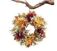 Faux Leaves Door Wreaths - 35cm Thanksgiving Autumn Front Door Sign