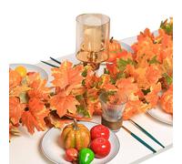 Faux Maple Leaf Vine - Garland De La Temporada De | Garra De La Temporada De, Hojas De Arce De Otoño Adorno Garland De Halloween - Accesorios De Escena De Guirnaldas Reutilizables Al A