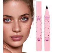 Faux Peca Stampel-2 en 1 Natural Pecas Spot Pen | Lápiz delineador de ojos de doble cabeza para una larga duración, fácil de colorear, imitación de pecas a prueba de sudor temporal