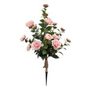 Faux Plants Indoor - Realistic Camellia Tree with Ground Stakes | Tall Artificial Flowers Outdoor | Fake Rose Tree Garden Decor | For Yard Patio Porch Pathway Landscape Home Office Women Birthday