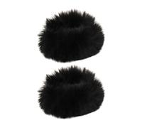 Faux Rabbit Elastic Headbands - 2 uds. Furry Hair Scrunchies, Faux Rabbit