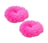 Faux Rabbit Elastic Headbands - 2 uds. Furry Hair Scrunchies, Faux Rabbit