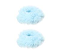 Faux Rabbit Elastic Headbands - 2 uds. Furry Hair Scrunchies, Faux Rabbit