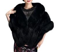 Faux Shawl - Winter Shoulder Shrink - Faux Coat | Fashion Warm Cozys Scarf, Exquisite and Comfortable, Elegant Stole for Evening Dress, Wedding any outfit with our Fauxs furs Shawl, azul navy, Fare