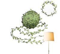 FauxLeafGarland - Tela de seda 10 m 32,8 pies realista impermeable | GreenFoliageVine con diseño flexible, decoración de paredes, diseñoeventos, decoraciónFloralStrand | Lugares para bodas, exhibi