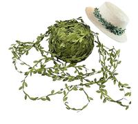 FauxLeafGarland - Tela de seda 10 m 32,8 pies realista impermeable | GreenFoliageVine con diseño flexible, decoración de paredes, diseñoeventos, decoraciónFloralStrand | Lugares para bodas, exhibi