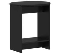 Favemtsl Mesa auxiliar negra 50 x 39,5 x 55 cm de madera | Mesa de almacenamiento compacta en color negro para salón y dormitorio, resistente a la humedad con base fija de hasta 20 kg.