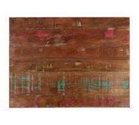 Favemtsl Tablero de mesa de madera maciza 80 x 60 x 3,8 cm, rectangular | Tablero de repuesto rústico de madera maciza reciclada para comedor, restaurante y oficina. Cada pieza es única.