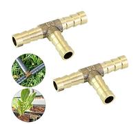 FAVENGO 2 Pcs T 8mm Combustible Manguera de 8 mm Gas Butano Empalme Manguera 3 Vias t Tubo de Gasolina Tubo de Conexión de Gas Butano Empalmes de Manguera de Gas Conector Latón t para Combustible