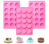 Favengo 3 Pcs Molde de Silicona para 15 Magdalenas Molde para Muffins Pequeños Molde Repostería Molde Brownie Silicona Bandeja Antiadherente para Brownies Mini Pastelitos Muffins Bizcocho Magdalenas