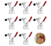 Favengo 8 Pcs Abrazadera de Palanca de Mano Horizontal 90 KG/ 201 lb Abrazadera Vertical con Mango de Goma, Liberación Rápida Herramienta, GH-201-B