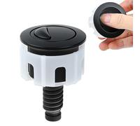FAVENGO Tapon Cisterna WC Negro Pulsador Cisterna Doble Botones de Doble Descarga para Inodoro Tapon WC Pulsador Negro Botón de Tanque de Agua Inodoro Doble Descarga para Baño Accesorios de Inodoro