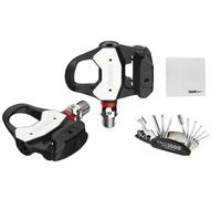 Favero Assioma PRO RL-2 Pedales de medición de potencia de doble cara, compatibles con Look Keo, precisión ± 1%, Bluetooth ANT+, recargables, tacos incluidos con kit multiherramienta y paño de
