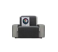 FAVERTI® Cubre Sillón 1 Plaza o sillón Relax de 55 cm | Modelo DAIMUS | Protector súper Fresco y Resistente para Mascotas, Hecho en españa con Material Reciclado | Protector sillón Gris Oscuro