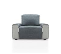FAVERTI® Cubre Sillón 1 Plaza o sillón Relax de 55 cm | Modelo PEGO | Gris Oscuro | Chenilla Tacto Extra Suave, Protector sillón de Calidad Hecho en España con Material Reciclado