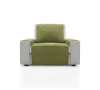 FAVERTI® Cubre Sillón 1 Plaza o sillón Relax de 55 cm | Modelo PEGO | Verde | Chenilla Tacto Extra Suave, Protector sillón de Calidad Hecho en España con Material Reciclado