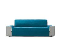 FAVERTI® Cubre Sofá 3 Plazas de 160 cm | Modelo PEGO | Azul | Chenilla Tacto Extra Suave, Protector sofá de Calidad Hecho en España con Material Reciclado