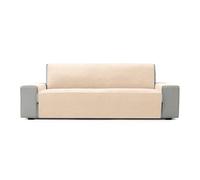 FAVERTI® Cubre Sofá 3 Plazas de 160 cm | Modelo PEGO | Natural | Chenilla Tacto Extra Suave, Protector sofá de Calidad Hecho en España con Material Reciclado