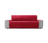 FAVERTI® Cubre Sofá 3 Plazas de 160 cm | Modelo PEGO | Rojo | Chenilla Tacto Extra Suave, Protector sofá de Calidad Hecho en España con Material Reciclado