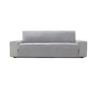 FAVERTI® Cubre Sofá 4 Plazas de 190 cm | Modelo PEGO | Gris Claro | Chenilla Tacto Extra Suave, Protector sofá de Calidad Hecho en España con Material Reciclado