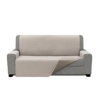 FAVERTI® Cubre Sofá Acolchado 4 Plazas - 200 cm (Asiento) | Modelo REQUENA | Beige-Crudo Reversible | Protector Compatible con Sofás Relax y Orejero | Loneta Lavable | Fabricado en España