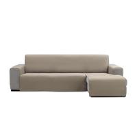 FAVERTI® Cubre Sofá Chaise Longue Acolchado 240 cm (Asiento) | Modelo REQUENA | Beige | Protector Compatible Izquierdo/Derecho | Loneta fácil Lavado, Duradera y Resistente | Fabricado en España