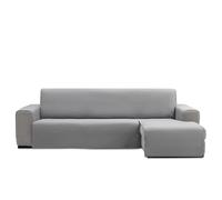 FAVERTI® Cubre Sofá Chaise Longue Acolchado 240 cm (Asiento) | Modelo REQUENA | Gris Claro | Protector Compatible Izquierdo/Derecho | Loneta fácil Lavado, Duradera y Resistente | Fabricado en España