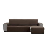FAVERTI® Cubre Sofá Chaise Longue Acolchado 240 cm (Asiento) | Modelo REQUENA | Marrón | Protector Compatible Izquierdo/Derecho | Loneta fácil Lavado, Duradera y Resistente | Fabricado en España