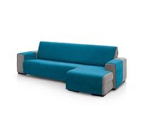 FAVERTI® Cubre Sofá Chaise Longue Brazo Derecho 240 (Visto de Frente) | Modelo PEGO | Azul | Chenilla Tacto Extra Suave, Protector Chaise de Calidad Hecho en España con Material Reciclado