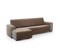 FAVERTI® Cubre Sofá Chaise Longue Brazo Izquierdo 240 (Visto de Frente) | Modelo PEGO | Ante | Chenilla Tacto Extra Suave, Protector Chaise de Calidad Hecho en España con Material Reciclado