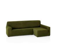 FAVERTI® Cubre Sofá Chaise Longue Derecho Brazo Largo | Césped | Jacquard tacto algodón - Chaise derecho visto de frente - Antiácaros e hipoalergénica - Antipeeling - Fabricado en España