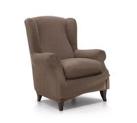 FAVERTI® Funda de Sillón Orejero Elástica de 70 a 100cm | Modelo Reale | Ante | Funda Ajustable Sillón Orejero Universal | Protector de Calidad de Tejido Jacquard Tacto algodón