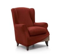 FAVERTI® Funda de Sillón Orejero Elástica de 70 a 100cm | Modelo Reale | Caldera | Funda Ajustable Sillón Orejero Universal | Protector de Calidad de Tejido Jacquard Tacto algodón
