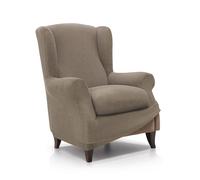 FAVERTI® Funda de Sillón Orejero Elástica de 70 a 100cm | Modelo Reale | Lino | Funda Ajustable Sillón Orejero Universal | Protector de Calidad de Tejido Jacquard Tacto algodón