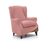 FAVERTI® Funda de Sillón Orejero Elástica de 70 a 100cm | Modelo Reale | Rosa Pastel | Funda Ajustable Sillón Orejero Universal | Protector de Calidad de Tejido Jacquard Tacto algodón