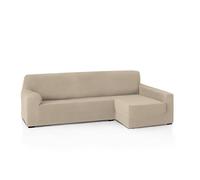 FAVERTI® Funda Elástica Chaise Longue Brazo Largo Derecho (Visto de Frente) | Modelo Reale | Beige | Funda Sofá Chaise | Protector de Calidad de Tejido Jacquard Tacto algodón