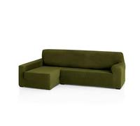 FAVERTI® Funda Elástica Chaise Longue Brazo Largo Izquierdo (Visto de Frente) | Modelo Reale | Césped | Funda Sofá Chaise | Protector de Calidad de Tejido Jacquard Tacto algodón