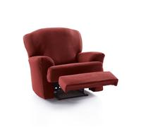 FAVERTI® Funda Elástica Sillón Relax Abatible de 70 a 90cm | Modelo Reale | Caldera | Funda Sillón Reclinable Pies Separados | Protector de Calidad de Tejido Jacquard Tacto algodón