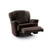 FAVERTI® Funda Elástica Sillón Relax Abatible de 70 a 90cm | Modelo Reale | Marrón | Funda Sillón Reclinable Pies Separados | Protector de Calidad de Tejido Jacquard Tacto algodón