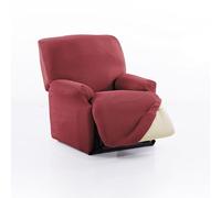 FAVERTI® Funda Elástica Sillón Relax Pies Juntos Reclinable de 70 a 90cm | Modelo Reale | Fucsia Oscuro | Funda Sillón Abatible Universal | Protector de Calidad Tejido Jacquard Tacto algodón