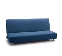 FAVERTI® Funda Elástica Sofá Cama Click Clack Tres Plazas | Modelo Reale | Azul | Funda Sofá Cama Universal | Protector de Calidad de Tejido Jacquard Tacto algodón
