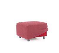 FAVERTI® Funda Puff Súper Elástica Para Reposapiés Cuadrado 40 A 60 Cm De Lado, Modelo NOVELE, Color Fucsia Claro, Protector De Calidad En Tejido Jacquard Tacto Algodón