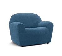 FAVERTI® Funda Sillón Super Elástica 1 Plaza de 70 a 110 cm | Modelo NOVELE | Celeste | Funda Universal Ideal para Cualquier Forma de sillón | Protector de Calidad Tejido Jacquard Tacto algodón