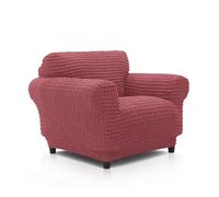 FAVERTI® Funda Sillón Súper Elástica Universal de 70 a 110 cm | Modelo BUFALI | Coral | Funda Ideal para Cualquier Forma de sillón | Protector de Calidad de Tejido Jacquard 3D Tacto algodón