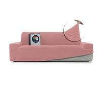 FAVERTI® Funda Sofá Super Elástica 2 plazas de 140 a 180 cm | Modelo NOVELE | Rosa Pastel | Funda Universal Ideal para Cualquier Forma de sofá | Protector de Calidad Tejido Jacquard Tacto algodón