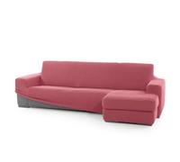 FAVERTI® Funda Super Elástica Chaise Longue Brazo Corto Derecho (Visto de Frente) | Modelo NOVELE | Fucsia Claro | Protector de Calidad de Tejido Jacquard Tacto algodón