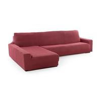 FAVERTI® Funda Super Elástica Chaise Longue Brazo Largo Izquierdo (Visto de Frente) | Modelo NOVELE | Fucsia Oscuro | Protector de Calidad de Tejido Jacquard Tacto algodón