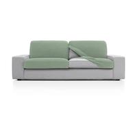 FAVERTI® Funda Super Elástica de cojín de sofá con Medidas Entre 50-85 cm por 45-70 cm y 10-20 cm de Alto | Modelo NOVELE | Funda de Asiento o Respaldo de sillón o sofá Turquesa