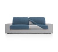 FAVERTI® Funda Super Elástica de cojín de sofá con Medidas Entre 50-85 cm por 70-100 cm y 10-20 cm de Alto | Modelo NOVELE | Funda de Asiento o Respaldo de sillón o sofá Celeste